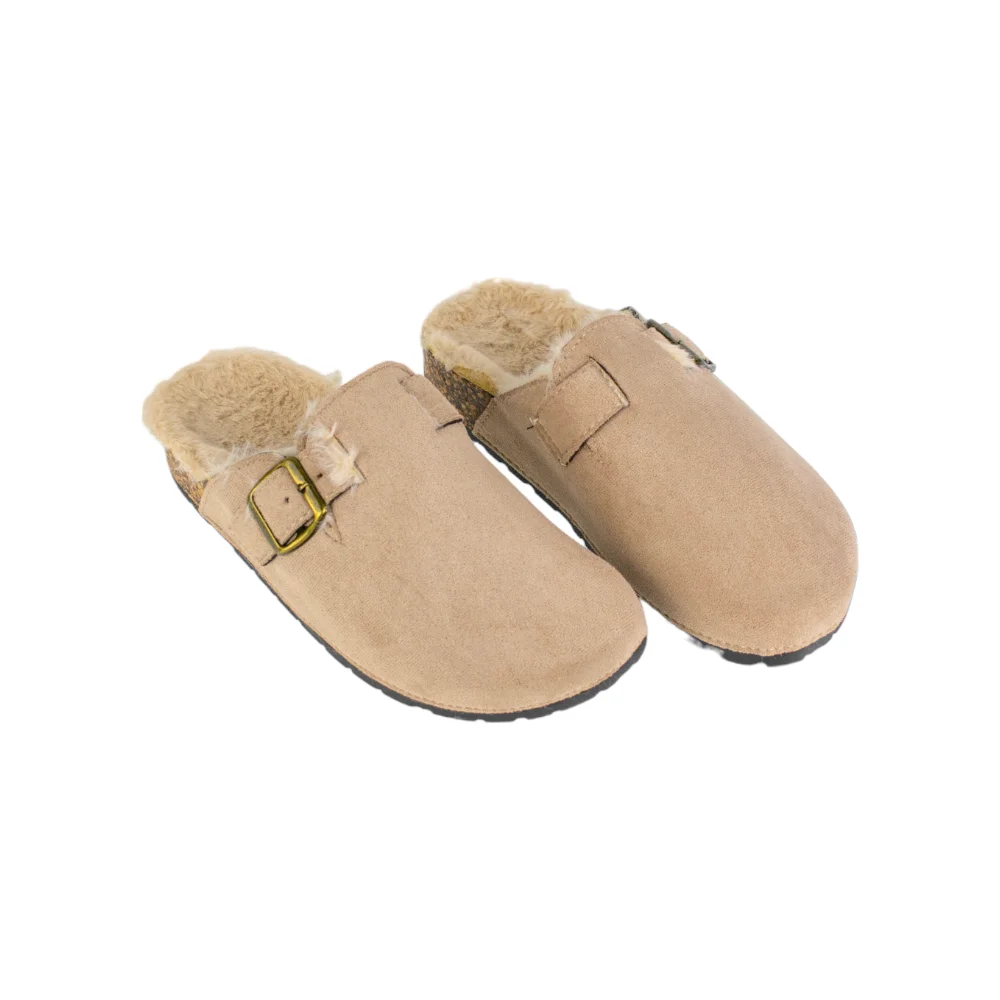 Zueco,Mujer,Pelo,Modelo,L1375,Beige,Foto1